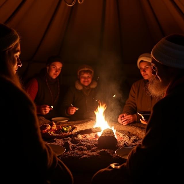 Tradisjonell samisk matopplevelse i lavvo